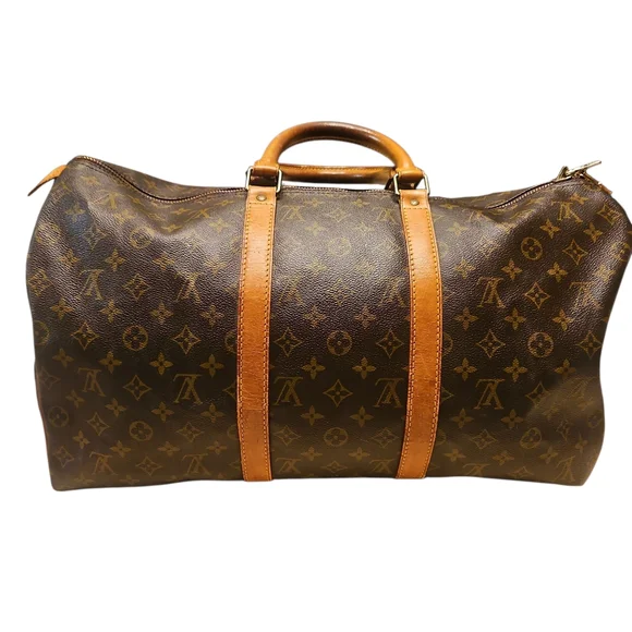 ❤️Louis Vuitton 50 Vintage Brown Monogram Duffel Inckudes lock/key/dust Bag.❤️ - Picture 2 of 16